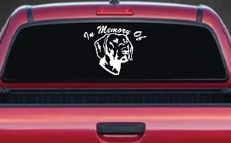 In Memory Of Labrador Retriever Car or Truck Window Decal Sticker
