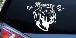 In Memory Of Labrador Retriever Car or Truck Window Decal Sticker