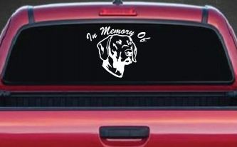 In Memory Of Labrador Retriever Car or Truck Window Decal Sticker