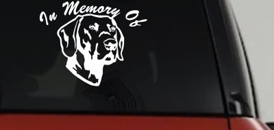 In Memory Of Labrador Retriever Car or Truck Vinyl Window Decal Sticker
