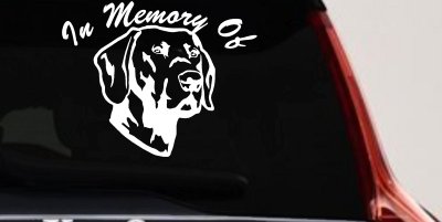 In Memory Of Labrador Retriever Car or Truck Vinyl Window Decal Sticker
