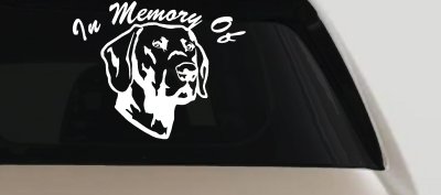 In Memory Of Labrador Retriever Car or Truck Vinyl Window Decal Sticker