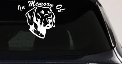 In Memory Of Labrador Retriever Car or Truck Vinyl Window Decal Sticker (White)