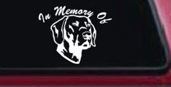 In Memory Of Labrador Retriever Car or Truck Window Decal Sticker