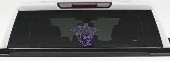 In Memory Of Boxer Bulldog Car or Truck Window Decal Sticker (Purple)