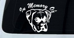 In Memory Of Boxer Bulldog Car or Truck Window Decal Sticker