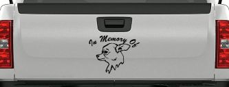 In Memory Of Chihuahua Car or Truck Window Decal Sticker (Black)