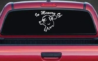 In Memory Of Chihuahua Car or Truck Window Decal Sticker