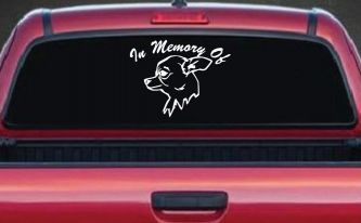 In Memory Of Chihuahua Car or Truck Window Decal Sticker