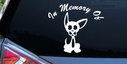 In Memory Of Chihuahua Car or Truck Window Decal Sticker