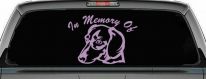 In Memory Of Dotson Dog Car or Truck Window Decal Sticker (Lilac)