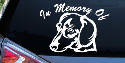 In Memory Of Dotson Dog Car or Truck Window Decal Sticker