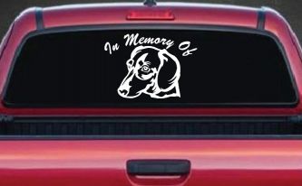 In Memory Of Dotson Dog Car or Truck Window Decal Sticker
