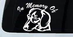 In Memory Of Dotson Dog Car or Truck Window Decal Sticker