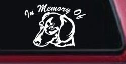 In Memory Of Dotson Dog Car or Truck Window Decal Sticker