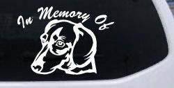 In Memory Of Dotson Dog Car or Truck Window Decal Sticker