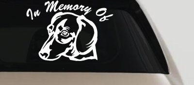 In Memory Of Dotson Dog Car or Truck Vinyl Window Decal Sticker
