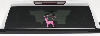 In Memory Of Chihuahua Car or Truck Vinyl Window Decal Sticker (Pink)