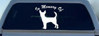 In Memory Of Chihuahua Car or Truck Window Decal Sticker