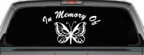 In Memory Of Butterfly Butterflies Car or Truck Window Decal Sticker