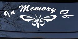 In Memory Of Butterfly Butterflies Car or Truck Window Decal Sticker