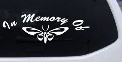 In Memory Of Butterfly Butterflies Car or Truck Window Decal Sticker