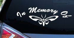 In Memory Of Butterfly Butterflies Car or Truck Window Decal Sticker