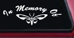 In Memory Of Butterfly Butterflies Car or Truck Window Decal Sticker