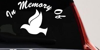 In Memory Of Dove Christian Car Truck Window Vinyl Decal Sticker