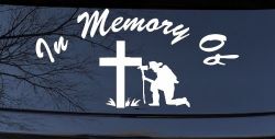 In Memory Of Fireman Christian Car or Truck Window Decal Sticker