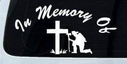 In Memory Of Fireman Christian Car or Truck Window Decal Sticker