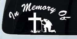 In Memory Of Fireman Christian Car or Truck Window Decal Sticker