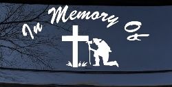 In Memory Of Fireman Christian Car or Truck Window Decal Sticker