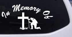 In Memory Of Fireman Christian Car or Truck Window Decal Sticker