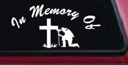 In Memory Of Fireman Christian Car or Truck Window Decal Sticker