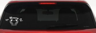 In Memory Of Heart With Wings Christian Car or Truck Window Decal Sticker (White)