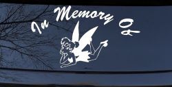 In Memory Of Tinkerbell Cartoons Car or Truck Window Decal Sticker