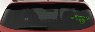 In Memory Of Rose Car or Truck Window Decal Sticker (Lime)