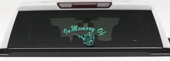 In Memory Of Rose Car or Truck Window Decal Sticker (Mint)