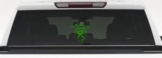 In Memory Of Roses Car or Truck Window Decal Sticker (Lime)