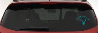 In Memory Of Big Buck Hunting Car or Truck Vinyl Window Decal Sticker (Turquoise Blue)