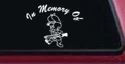In Memory Of Elmer Fudd Hunting Car or Truck Window Decal Sticker