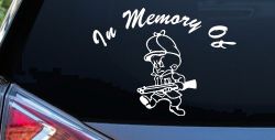 In Memory Of Elmer Fudd Hunting Car or Truck Window Decal Sticker