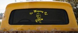 Elmer Fudd Hunting Decal Car Truck Window Vinyl Sticker In Memory Of (Yellow)