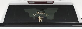 In Memory Of Archer Bow Hunter Hunting Car or Truck Window Decal Sticker (Desert Sand)