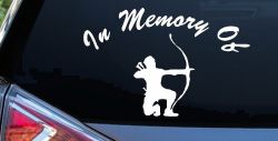 In Memory Of Archer Bow Hunter Hunting Car or Truck Window Decal Sticker