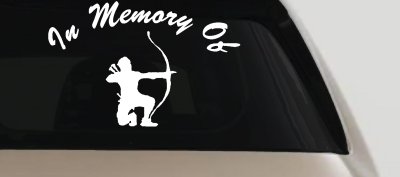 In Memory Of Archer Bow Hunter Decal - Car Truck Window Vinyl Sticker