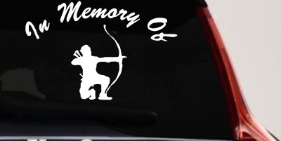 In Memory Of Archer Bow Hunter Decal - Car Truck Window Vinyl Sticker