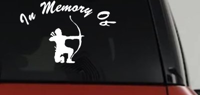 In Memory Of Archer Bow Hunter Decal - Car Truck Window Vinyl Sticker