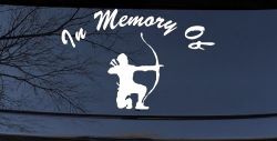 In Memory Of Archer Bow Hunter Hunting Car or Truck Window Decal Sticker